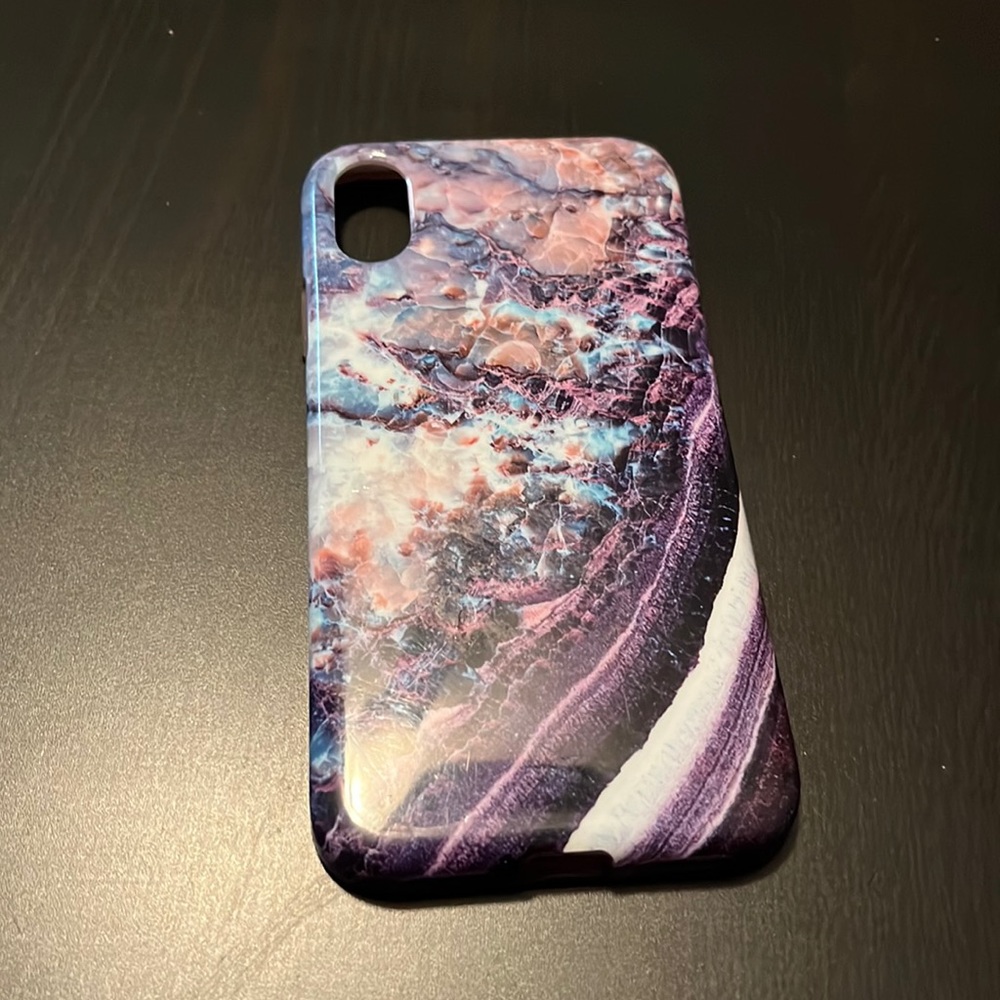 Purple Marble IPhone X Phone Case